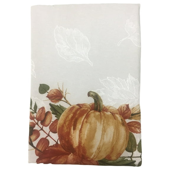 Windsor Frame Autumn Harvest Tablecloth with Pumpkin Print, 60x102 Obl