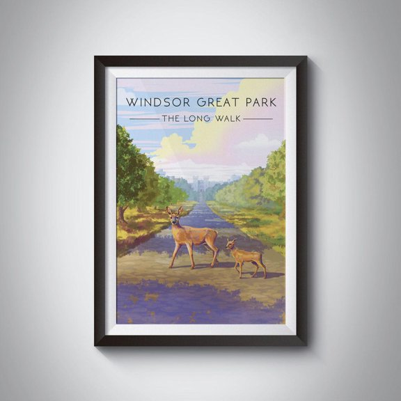 Windsor Great Park Long Walk Berkshire Windsor Castle, Unframed Paper Poster 8x10in