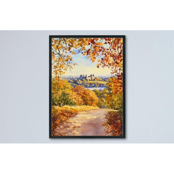 Windsor Painterly Travel Landscape England Wall Decor Unframed Paper Print
