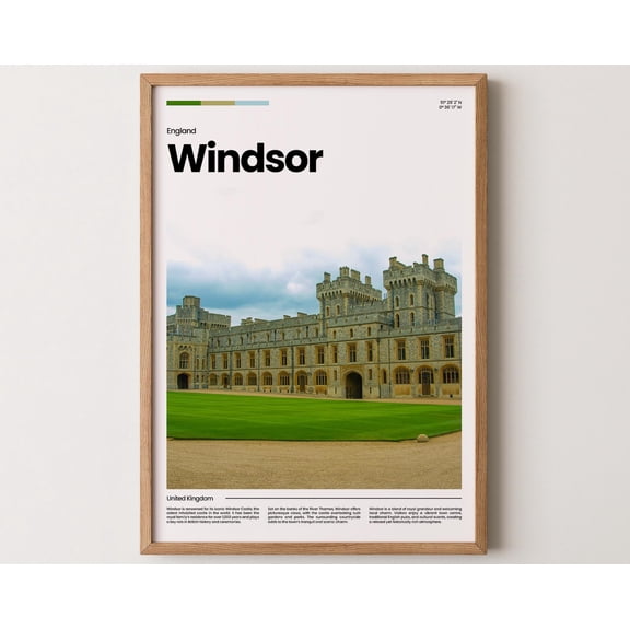 Windsor Poster, Windsor Print, Windsor Photo, Windsor Art, England Poster, England Print, Travel Poster Gift, 16x24 UNFRAMED