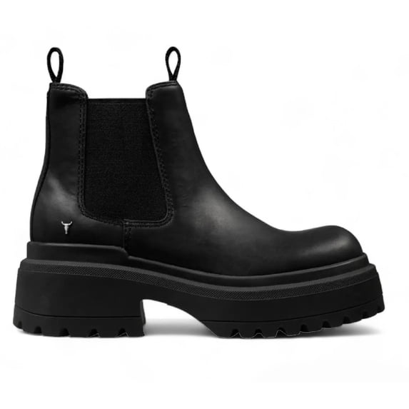 Windsor Smith Womens Black Chunky Leather Platform Chelsea Boots - Dopamine