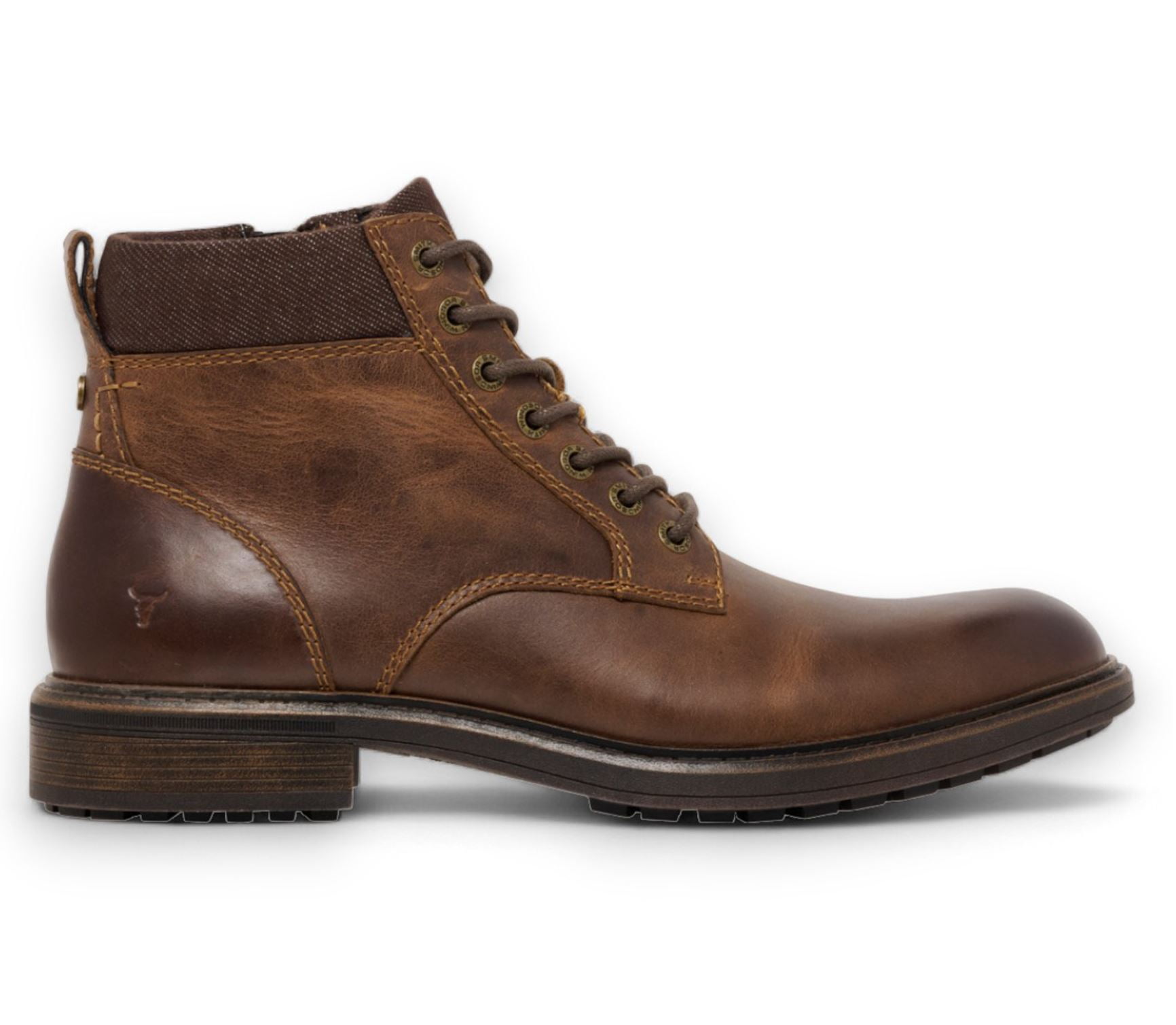 Bostonian Men\'s Brown Leather Chukka Boots Lace Up Ankle Casual Rubber Sole Clarks Bostonian Chukka WALKER MID Leather Ankle Moc Toe  main image 2