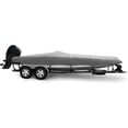 thumbnail image 1 of Windstorm Bass Boat Cover by Eevelle  Waterproof 600D Marine Grade Polyester Fabric  Upgraded Windproof Straps  Weather Protection  Fishing Boat Covers Fits - Fits 11 Foot Bass Boat, Silver, 1 of 8