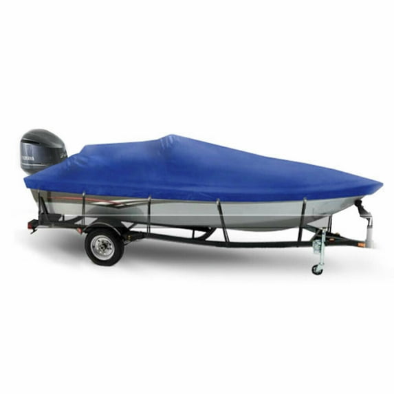 Windstorm Boat Cover for V Hull Fishing Boats, Outboard Motor, Marine Grade 600D Waterproof Covers