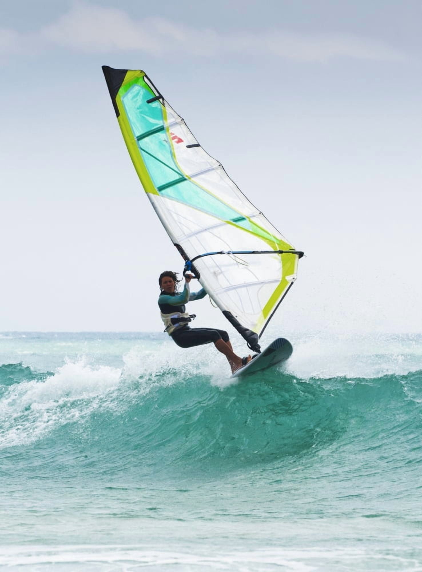 Windsurfing Off Punta Paloma Tarifa Cadiz Andalusia Spain Canvas Art - Ben Welsh Design Pics (13 x 18)