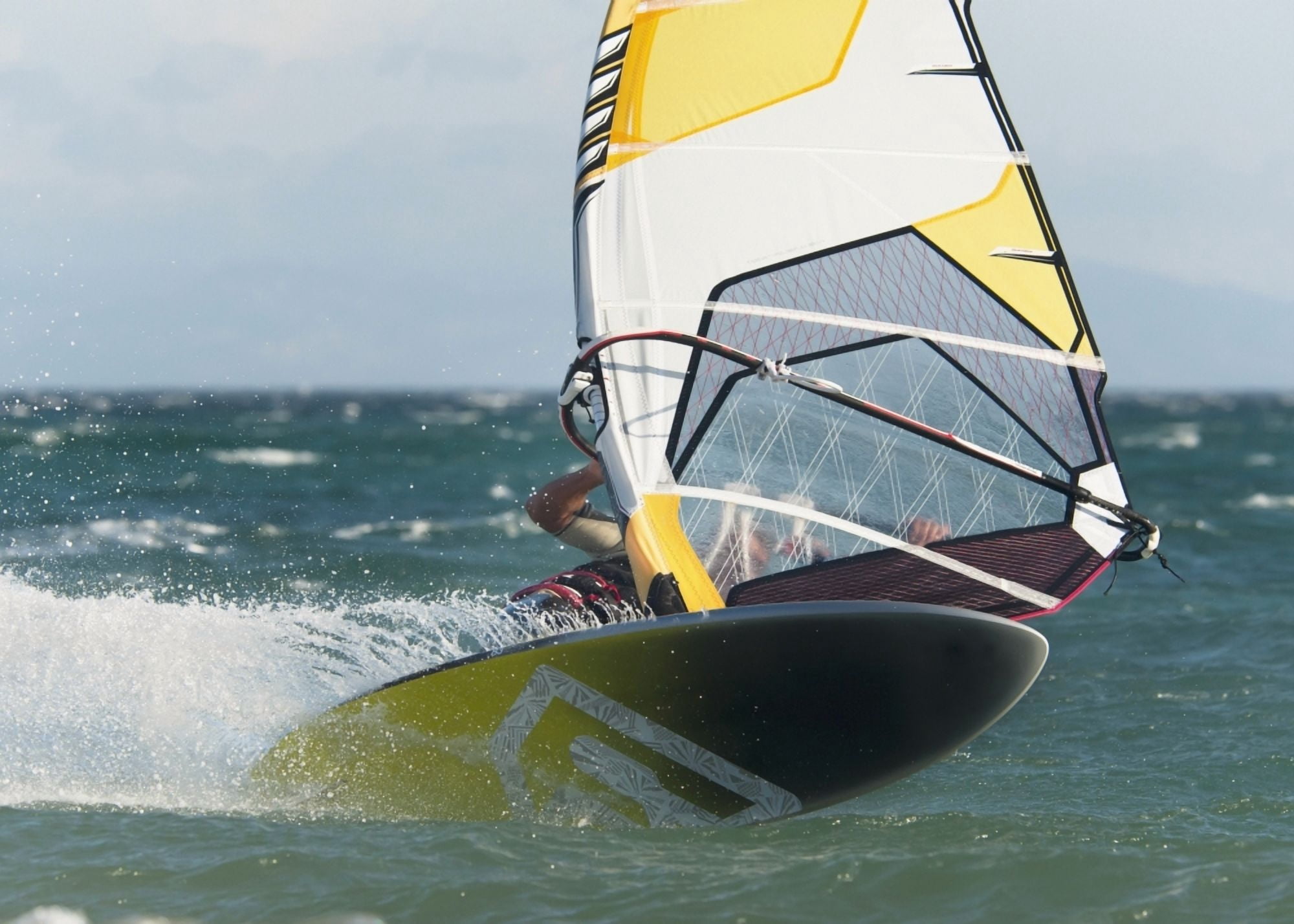 Windsurfing Tarifa Cadiz Andalusia Spain Canvas Art - Ben Welsh Design Pics (18 x 13)