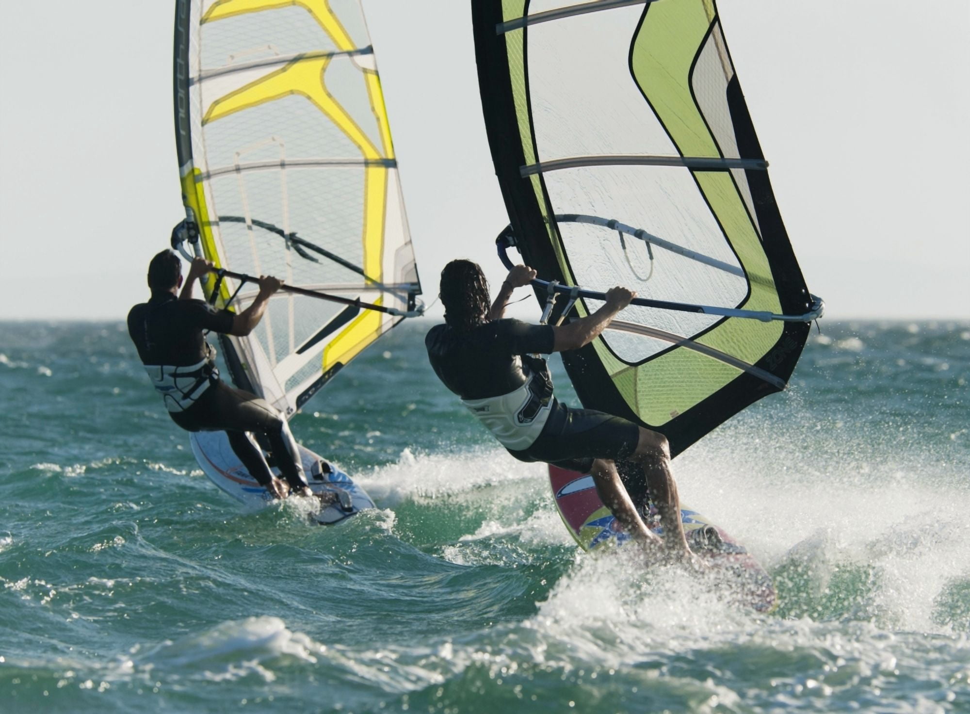Windsurfing Tarifa Cadiz Andalusia Spain Canvas Art - Ben Welsh Design Pics (18 x 13)
