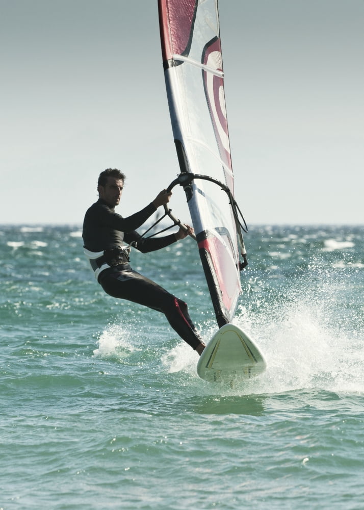 Windsurfing Tarifa Cadiz Andalusia Spain Canvas Art - Ben Welsh Design Pics (26 x 36)