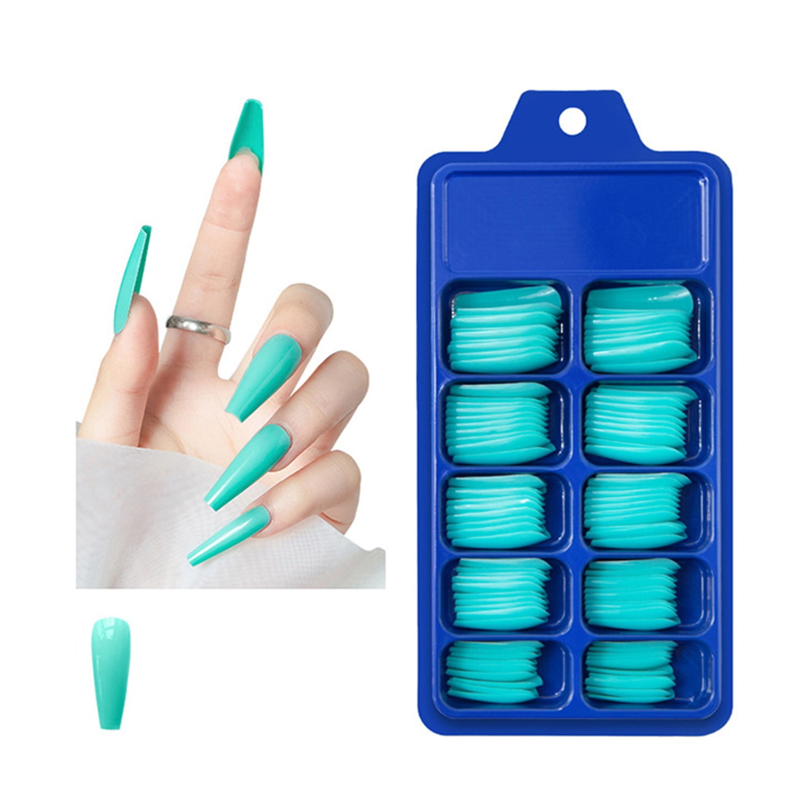 Clear Ballerina Nails 500 Extra Long Acrylic Nails Clear Nail Forms for Gel Nails Coffin Nail Tips Clear Coffin Full 500pcs Clear False Nails Tips Gel Tips Nail Puncher for Acrylic Nails Nail