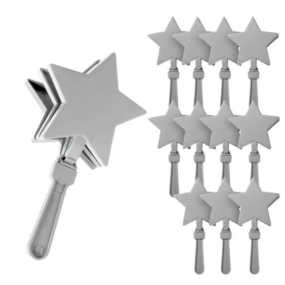 Windy City Novelties - 12 Pack Silver Star Hand Clapper Noise Makers
