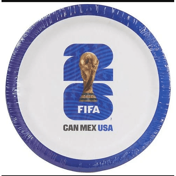 Windy City Novelties FIFA 2026 7 Lunch Plates 8 Pack Soccer Party Plates for World Cup 2026 Watch Parties, Game Day & Team Celebrations