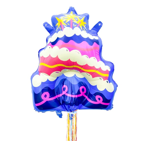 Windy City Novelties - Inflatable Happy Birthday Mylar Pinata with Pull Strings - Reusable