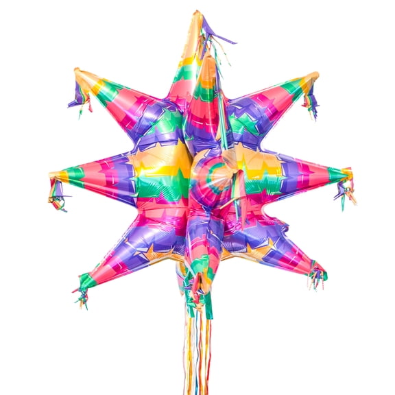 Windy City Novelties - Inflatable Star Mylar Pinata with Pull Strings - Reusable