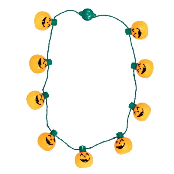 Windy City Novelties LED Light Up Halloween Pumpkin Necklace – Jack O’ Lantern Lights for Trick-or-Treating, Parties & Costume Accessories
