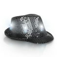thumbnail image 1 of Windy City Novelties LED Light Up Sequin Fedora Hat - Unisex - Black, 1 of 5