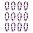 thumbnail image 1 of Windy City Novelties Patriotic Flower Leis – 12-Pack Red, White & Blue Silk Necklaces for 4th of July & Summer Events, 1 of 5