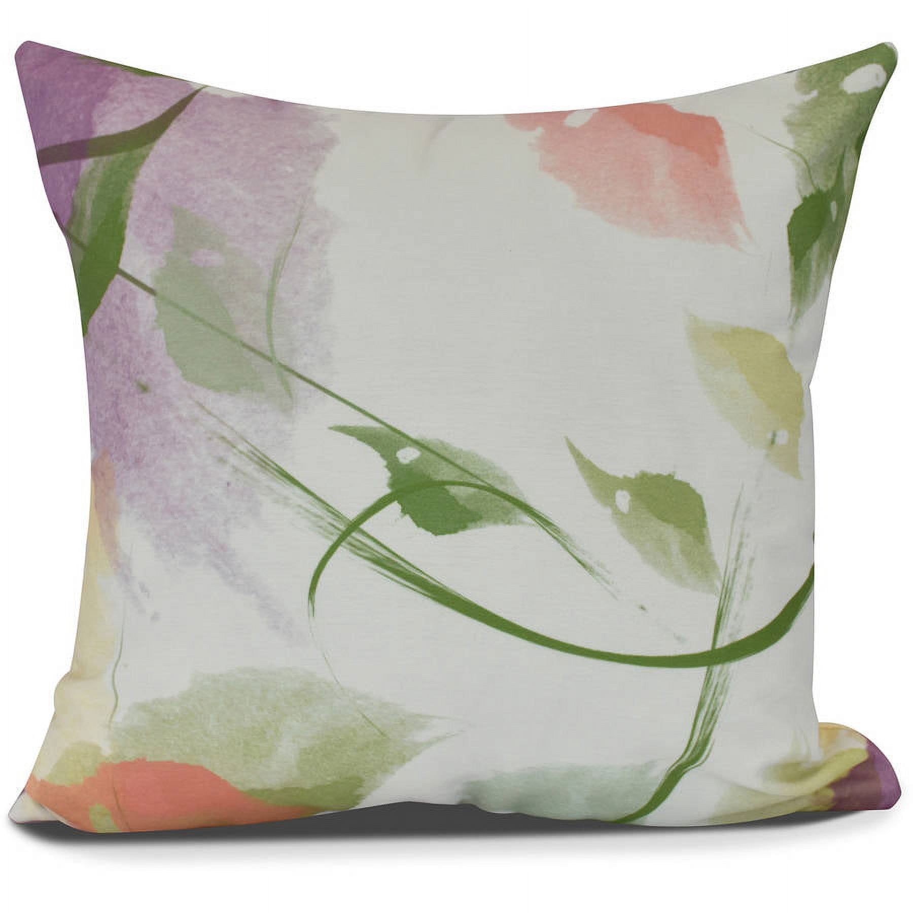 Windy Floral Print Outdoor Pillow