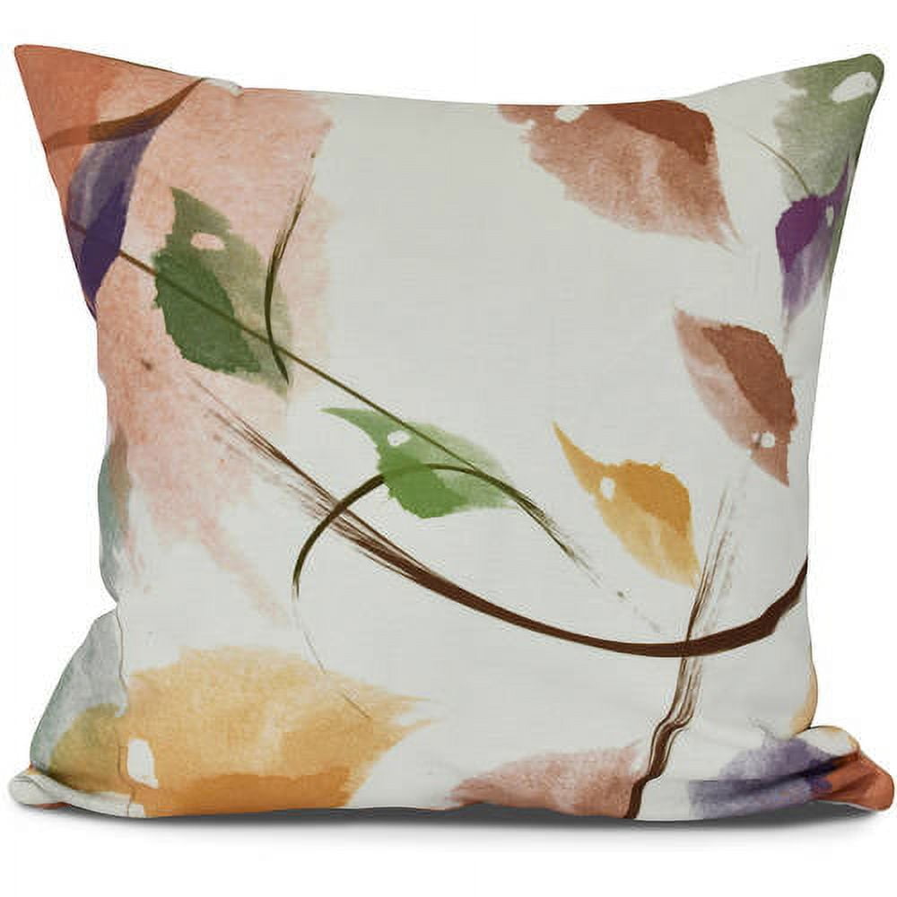 Windy Floral Print Pillow
