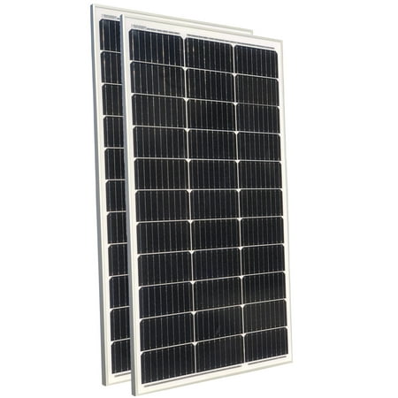 Windy Nation 100W Monocrystalline Solar Panels, 2 Piece