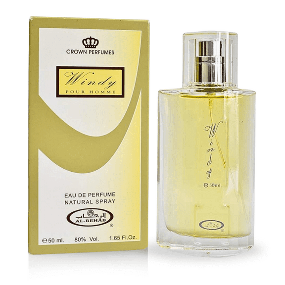 Windy - Pour Homme (for Men) - Al-Rehab Eau De Natural Perfume Spray- 50ml (1.65 fl. oz)
