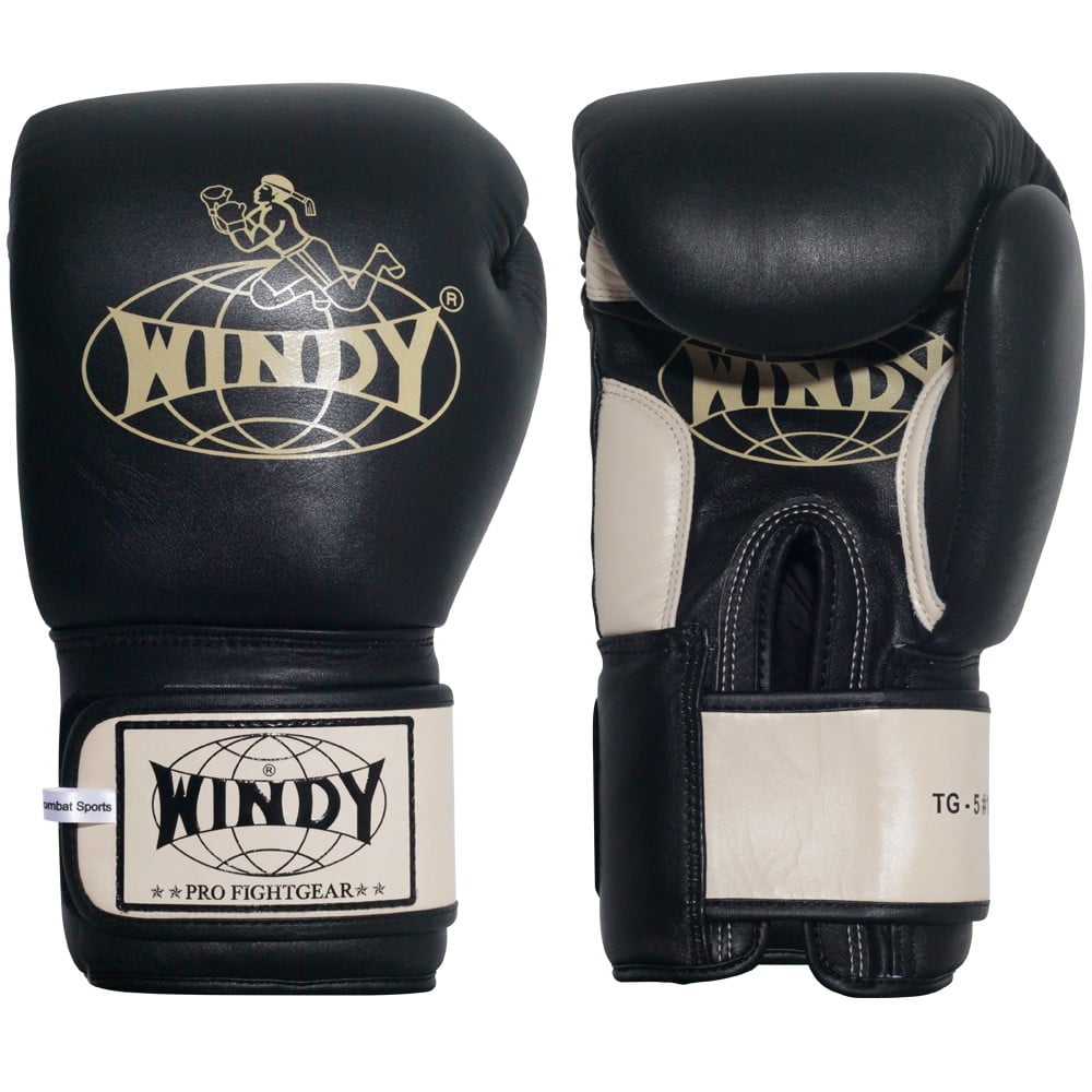 Windy Thai Training Gloves 12 oz Black