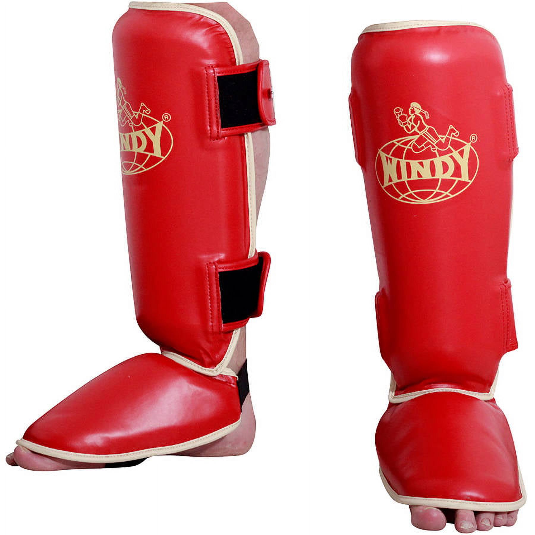 Windy Traditional Shin-Instep Guards Regular Red