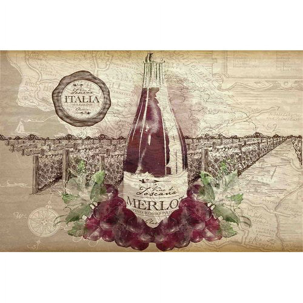 "Wine 2" Painting Print on Wrapped Canvas