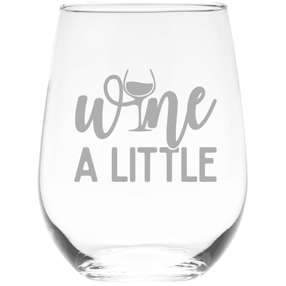 C&M Personal Gifts 17 oz Wine a Little Stemless Wine Glass