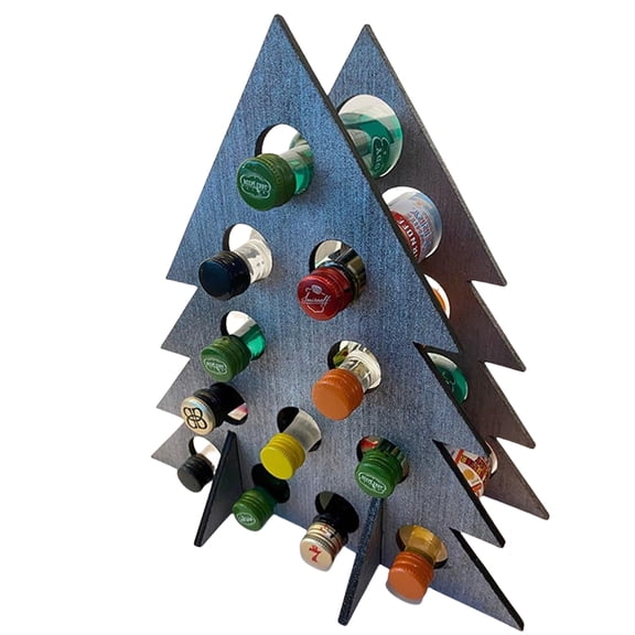 Wine Advent Calendar, Wooden Christmas Advent Calendar Wine Bottle Rack,Wine Advent Calendar 2026 Adult for Christmas Holiday Party Decor - 10in