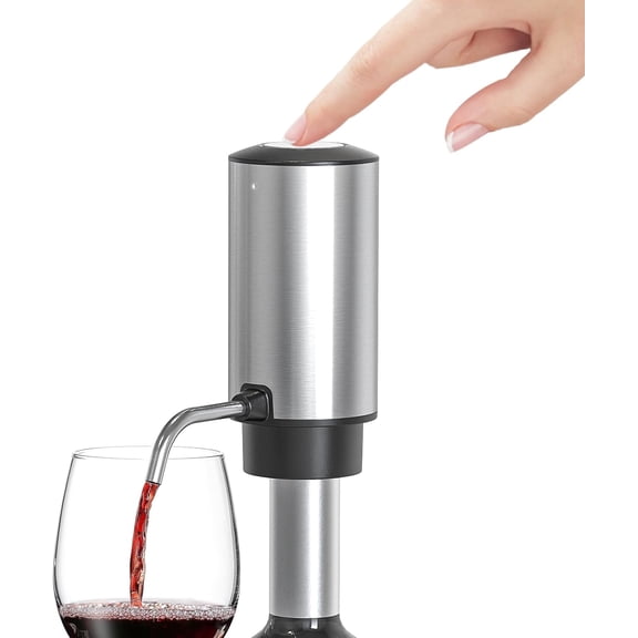 Wine Aerator Electric Wine Decanter Automatic Wine Aerator, Wine Dispenser withUSB TYPE-C Rechargeable for Wine enthusiasts & own use (Stainless steel)