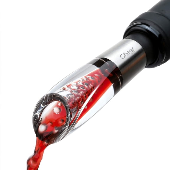 Wine Aerator Pourer, Premium Aerating Pourer and Decanter Spout, Perfect Pourer Diffuser and Decanter, Ideal Filter to Open Red and White Wine 7717-W301-01