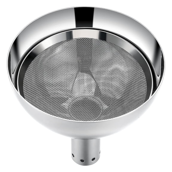 Wine Aerator Shower Funnel with Mesh Sediment Strainer Stainless Steel Aerating Decanter Funnel with Filter and Brushes