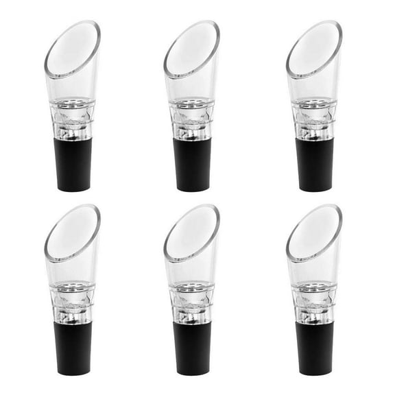 Wine Aerator with Patented Technology, Sleek Design for Fast Decanting & Easy Clean, Ideal for Gifts & Enhancing Wine Flavour (6 Pack)