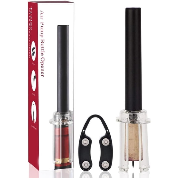 Wine Air Pressure Pump Bottle Opener Set With Foil Cutter, Simple Wine Pump Cork Remover Corkscrew, Efficient Corkscrew Bottle Opener, Easy Screw Out Tool.