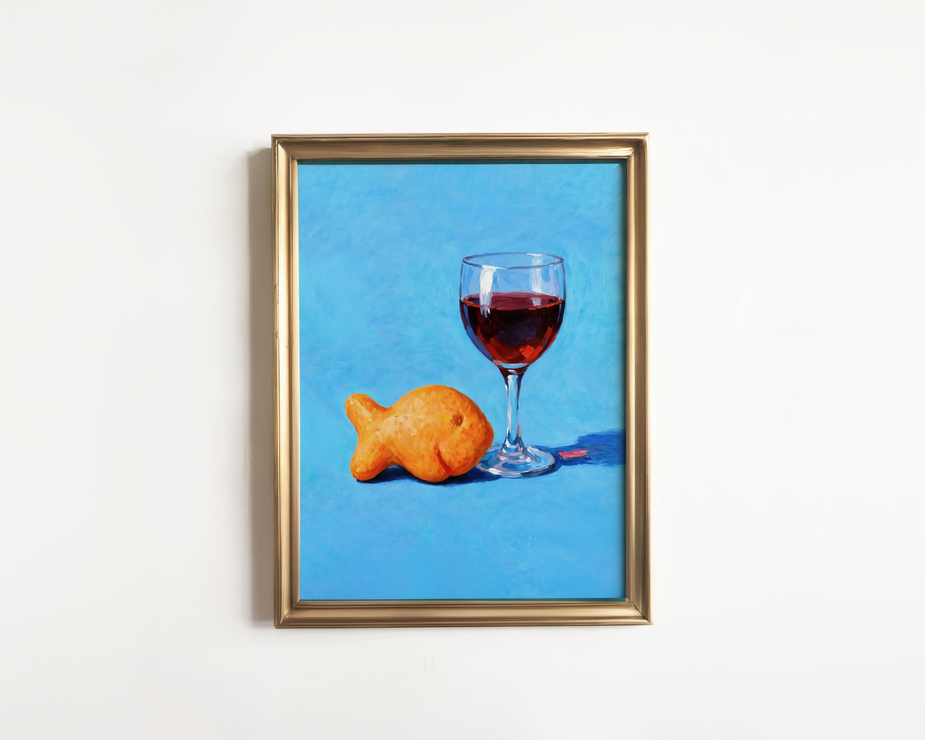 Wine And Cheddar Fish Crackers Original Poster , Poster Print Only ...