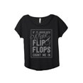 thumbnail image 1 of Wine And Flip Flops Count Me In Women's Fashion Slouchy Dolman T-Shirt Tee Heather Black X-Large, 1 of 3