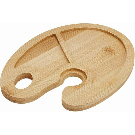 Wine Appetizer Serving Board 7.8x5.8x0.3inch Wooden Serving Tray with Wine Holder for Parties Christmas Boards Cocktail Plate Gift for making