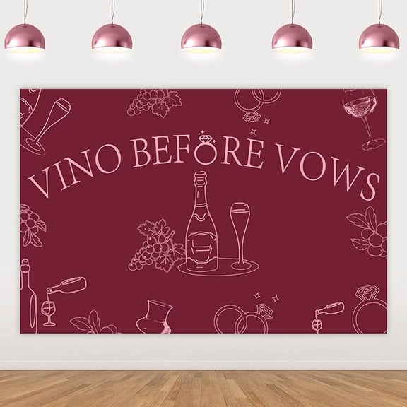 Wine Bachelorette Party Decorations 3 * 5 Ft Vino Before Vows Vino Before Bachelorette Party Backdrop Wine Bachelorette Backdrop for Engagement Bridal Shower Wedding Supplies