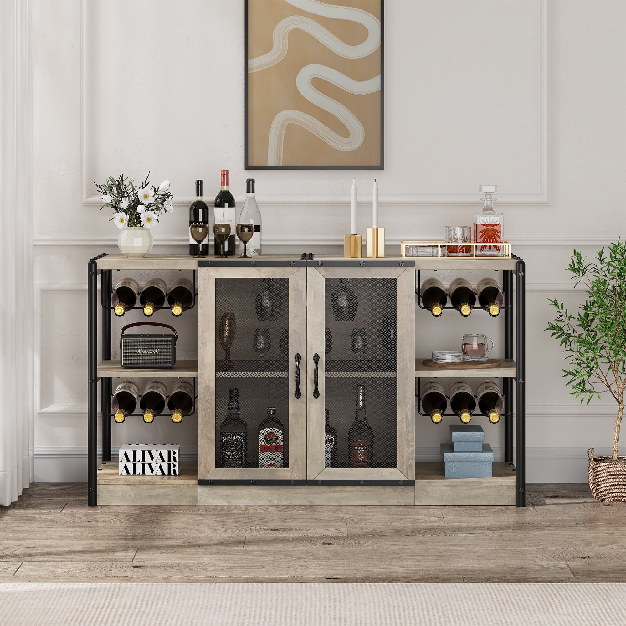 Wine Bar Liquor for Liquor and Glasses, Industrial Bars & Wine with