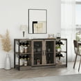 thumbnail image 1 of Wine Bar Cabinet, Liquor Cabinet for Liquor and Glasses Industrial Bars & Wine Cabinets, 1 of 9