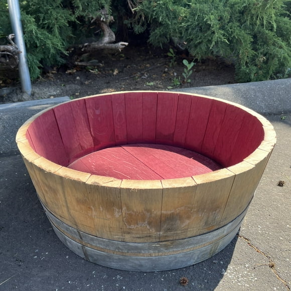 Wine Barrel 1/4 Planter