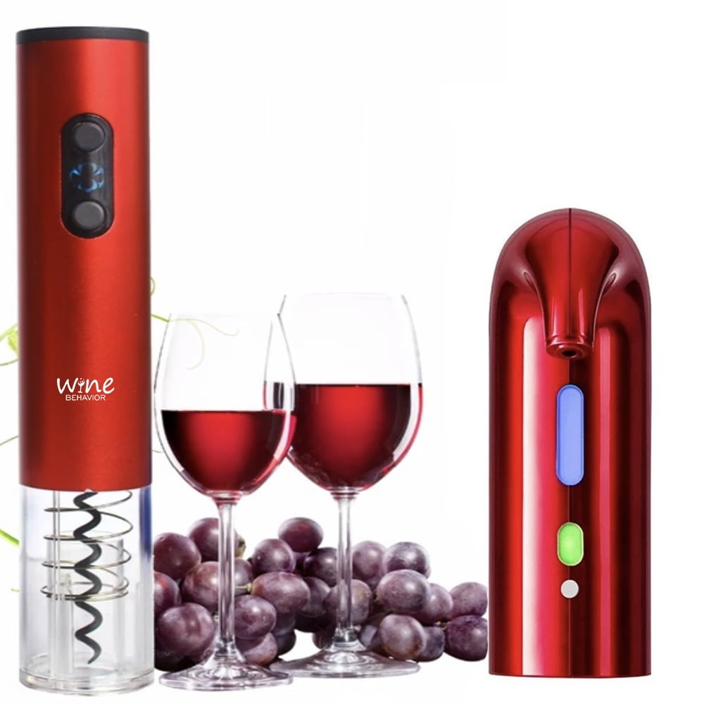 Wine Behavior Electric Wine Opener and Aerator Pourer Set, Rechargeable