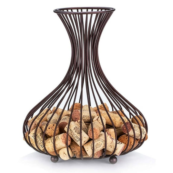 Wine Bottle Cork Holder Storage Container Mesh Shaped Wine Cork Basket Cage Rack;Wine Bottle Cork Holder Storage Container Mesh Shaped Wine Cork Rack