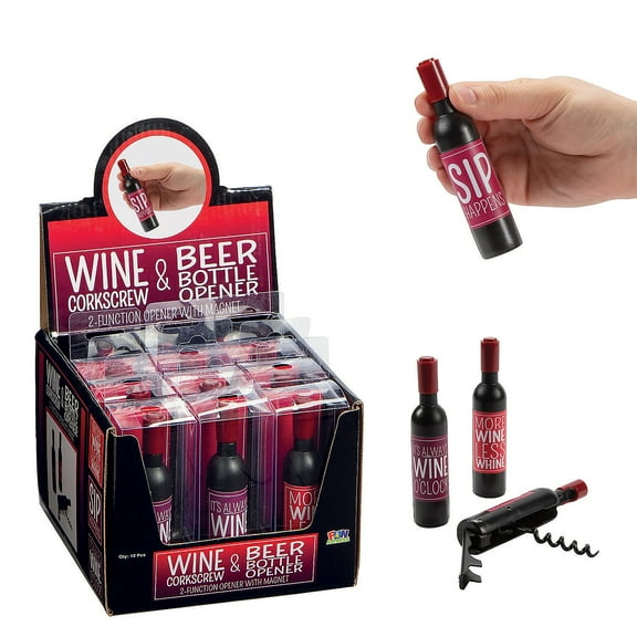 Wine Bottle Corkscrew (Pc/Upc, Dz/Db) - Home Decor - 12 Pieces