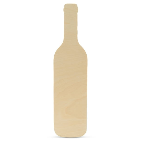 Wine Bottle Cutouts 12 x 3-inch, Pack of 3 Wood Door Hanger Blanks, Wooden Crafts to Paint, Wooden Cutouts for Crafts, by Woodpeckers