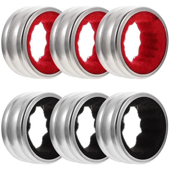Wine Bottle Drip Stopper Collar Ring Stainless Steel Felt Lined Stop Drip for Wine Bottles 6 pack