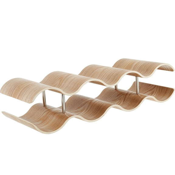 Wine Bottle Holder Stand East-to-Install Wavy Shape Countertop Wine Rack Solid Wine Storage Rack Wine Bottle Holder Stand for Decor