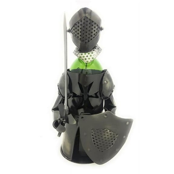 Wine Bottle Holder Wine Rack Medieval Knight Bar Decor in Silver Kitchen Gift
