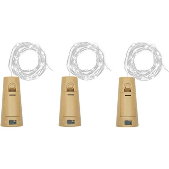 Wine Bottle Lights with Cork, Battery Operated 20 LED Cork Shape Silver Wire Colorful Fairy Mini String Lights(No Bottles) for DIY, Party, Decor, Christmas, Halloween,Wedding