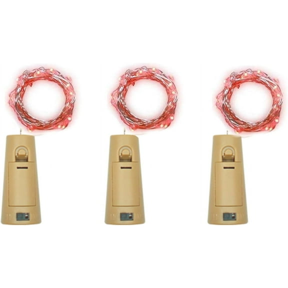 Wine Bottle Lights with Cork, Battery Operated 20 LED Cork Shape Silver Wire Colorful Fairy Mini String Lights(No Bottles) for DIY, Party, Decor, Christmas, Halloween,Wedding